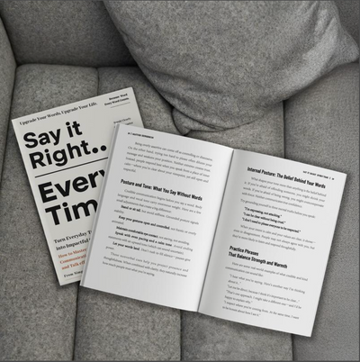 Say It Right, Every Time book cover — word-for-word communication guide
